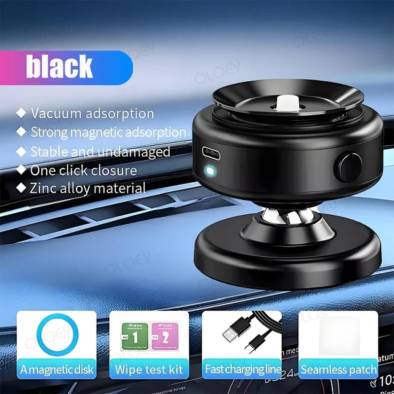 "360° Rotatable Magnetic Car Phone Holder - Universal Vacuum Mount for iPhone & Samsung"