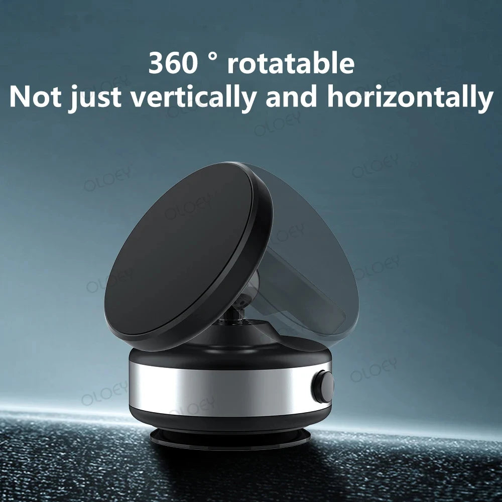 "360° Rotatable Magnetic Car Phone Holder - Universal Vacuum Mount for iPhone & Samsung"